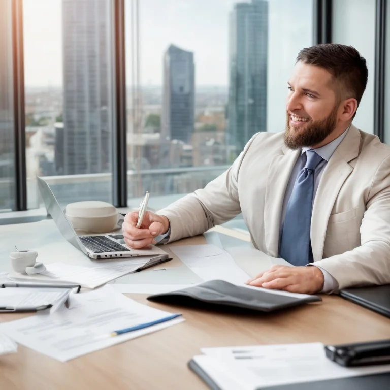 محامي يقدم استشارة قانونية لوكيل عقارات